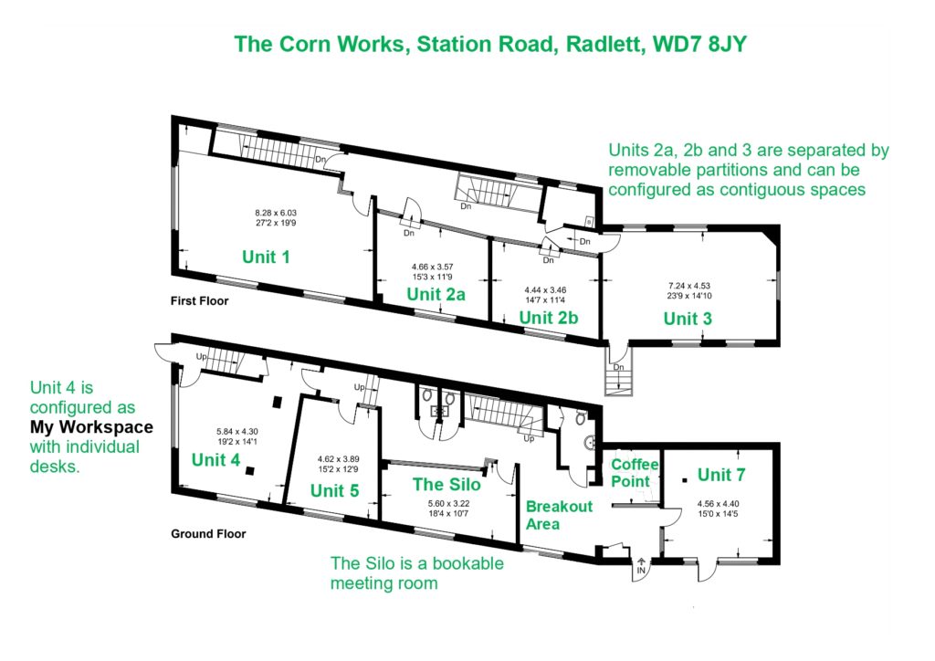 The Corn Works | Flattened Floor Plans 2022 